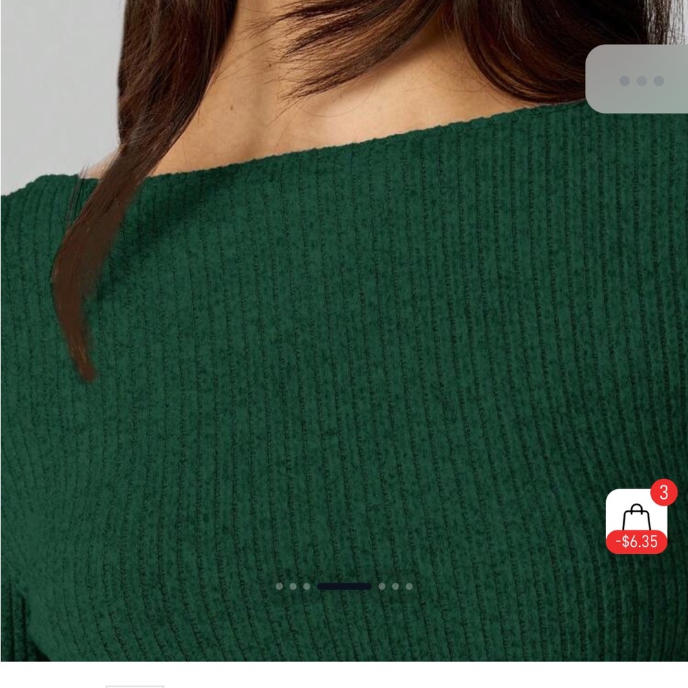 Miss Guided Green Ribbed Knit Dress - Picture 4 of 6